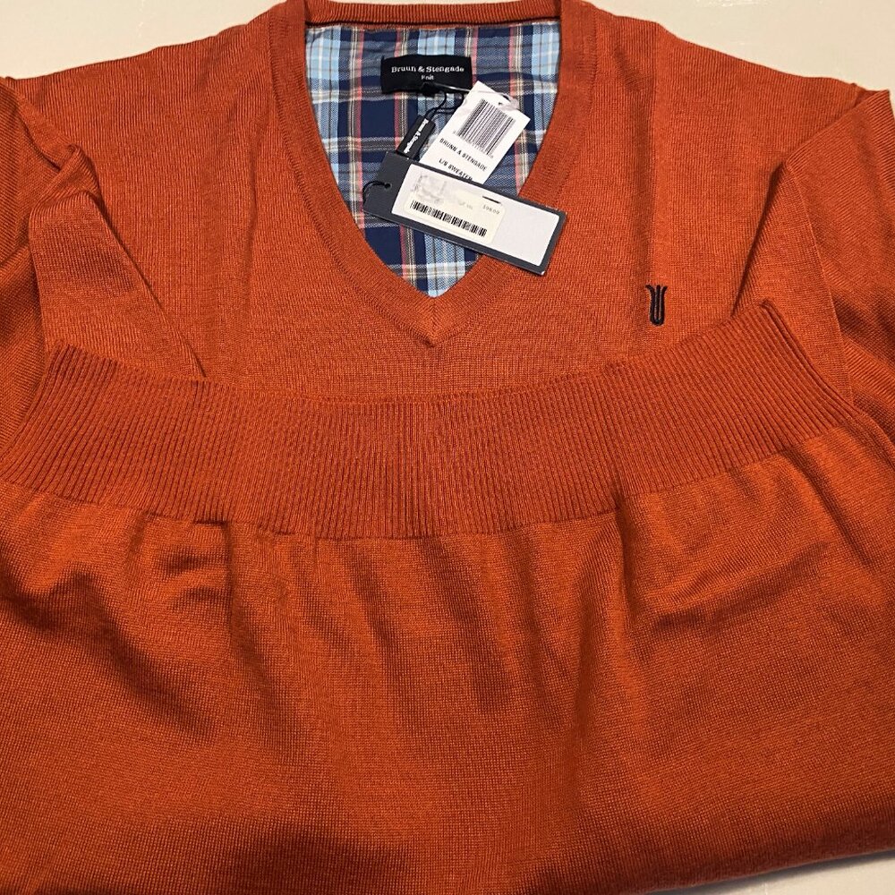 NWT Bruun & Stengade Men's Copper Knit Sweater: XXL